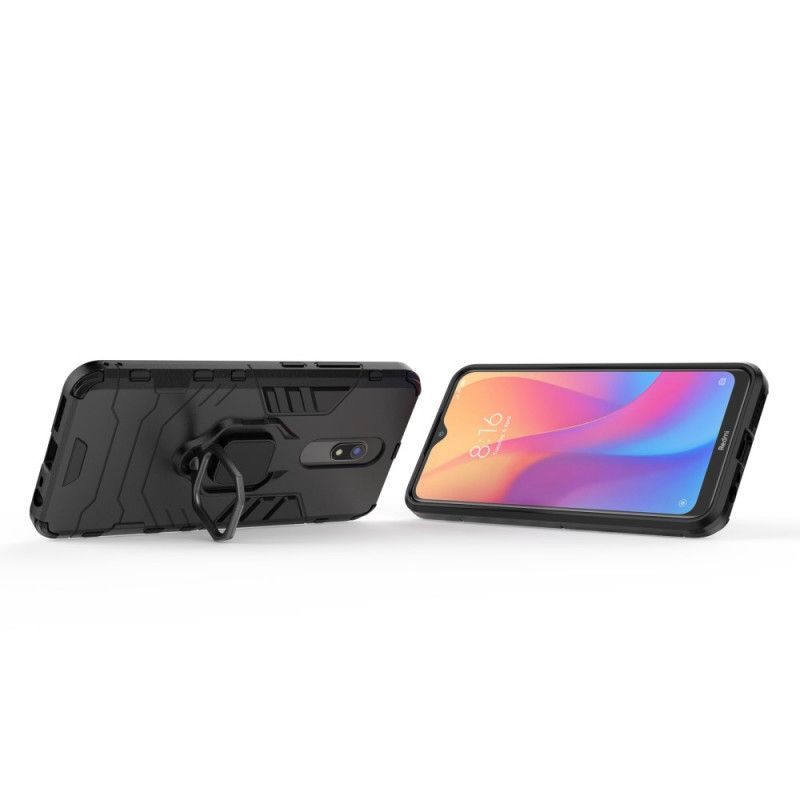 Etui Xiaomi Redmi 8A Czerwony Czarny Pierścień Oporowy