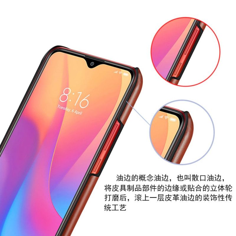 Futerały Xiaomi Redmi 8A Ciemnoczerwona Kawa Etui na Telefon Ksq Dwukolorowy Efekt Skóry