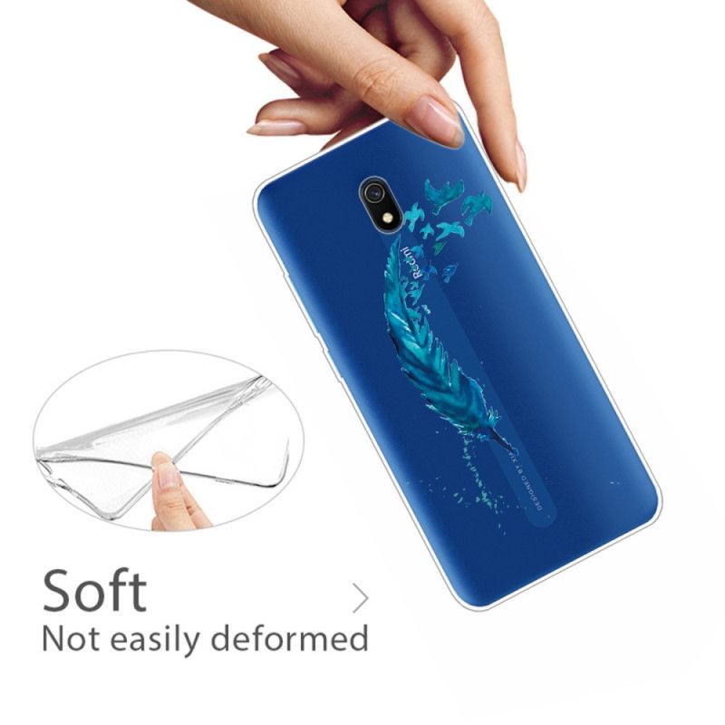 Futerały Xiaomi Redmi 8A Etui na Telefon Piękne Niebieskie Pióro