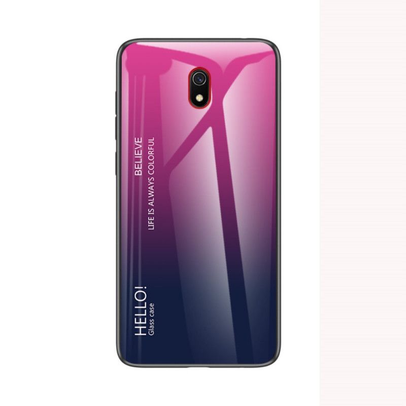 Futerały Xiaomi Redmi 8A Magenta Czarny Etui na Telefon Witam Szkło Hartowane