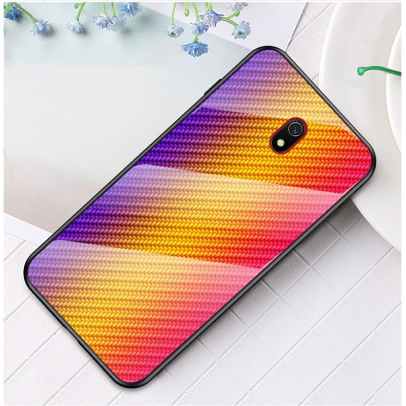 Futerały Xiaomi Redmi 8A Magenta Czarny Szkło Hartowane Z Włókna Węglowego