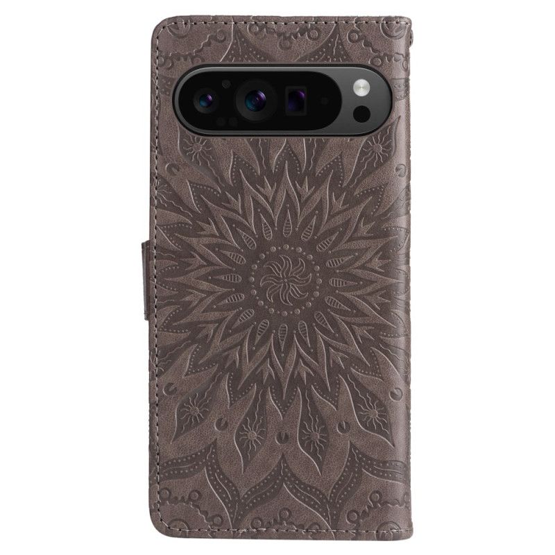 Etui Folio Do Google Pixel 9 Pro Xl Mandala Słoneczna Z Paskiem