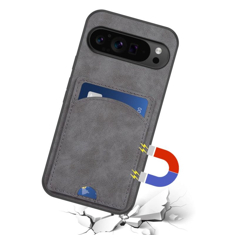 Futerały Google Pixel 9 Pro Xl Etui Na Telefon Podpórka Na Karty Z Efektem Skóry