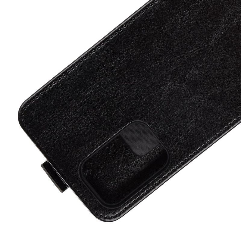 Etui Folio Samsung Galaxy A72 4G / A72 5G Biały Czarny Pionowa Klapa Z Efektem Skóry