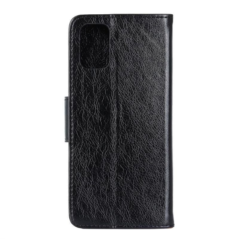 Etui Folio Samsung Galaxy A72 4G / A72 5G Czerwony Czarny Dwoina Ze Skóry Nappa Etui Ochronne