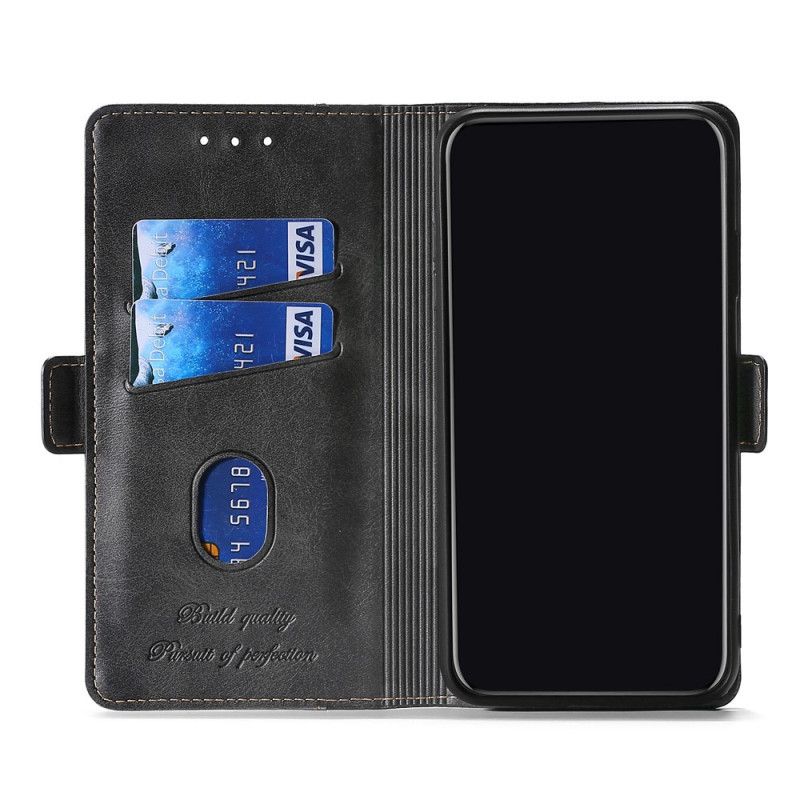 Etui Folio Samsung Galaxy A72 4G / A72 5G Czerwony Czarny Dwukolorowa Sztuczna Skóra Etui Ochronne