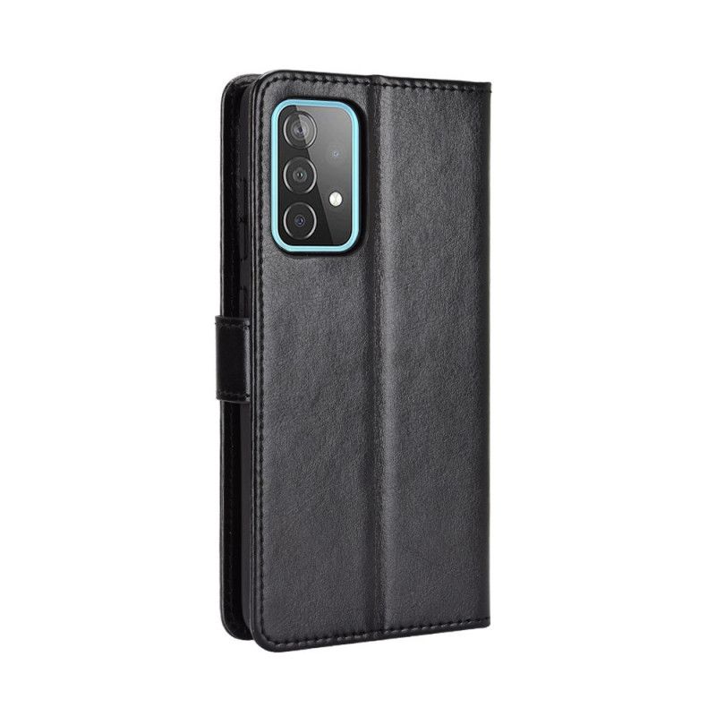 Etui Folio Samsung Galaxy A72 4G / A72 5G Czerwony Czarny Efektowna Sztuczna Skóra