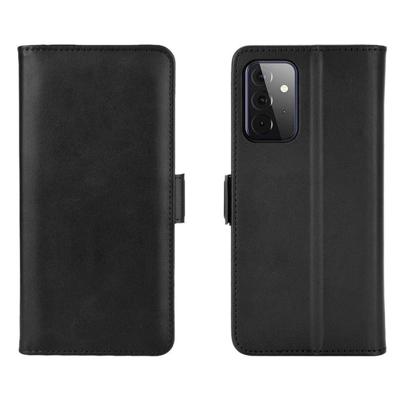 Etui Folio Samsung Galaxy A72 4G / A72 5G Czerwony Czarny Podwójna Klapa