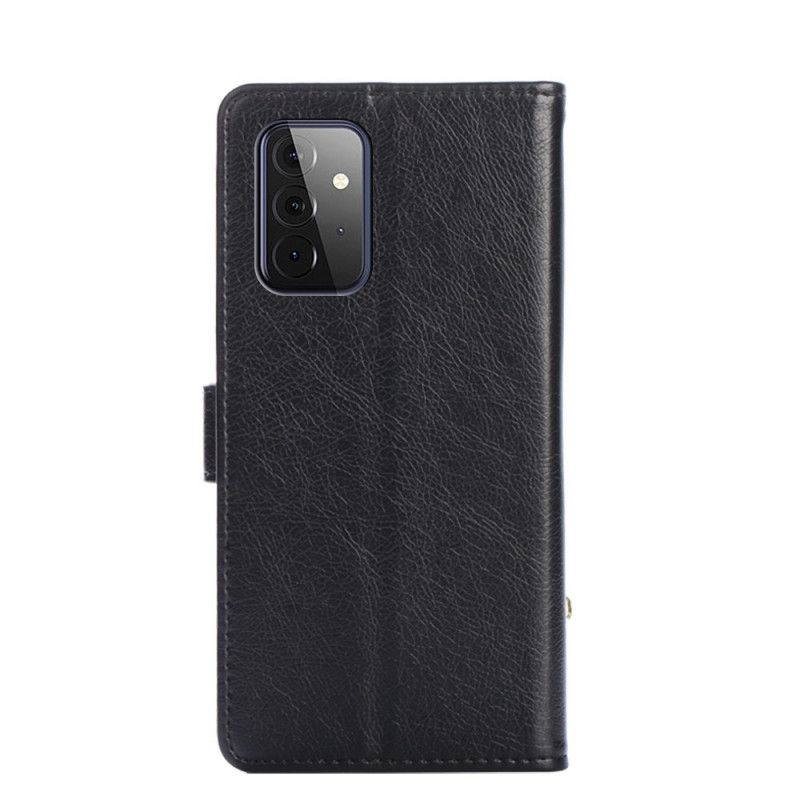 Etui Folio Samsung Galaxy A72 4G / A72 5G Czerwony Czarny Portmonetka Zapinana Na Zamek Etui Ochronne