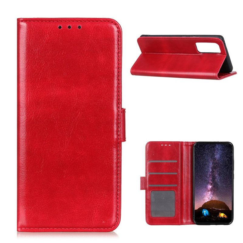 Etui Folio Samsung Galaxy A72 4G / A72 5G Czerwony Czarny Zamrożona Finezja Etui Ochronne