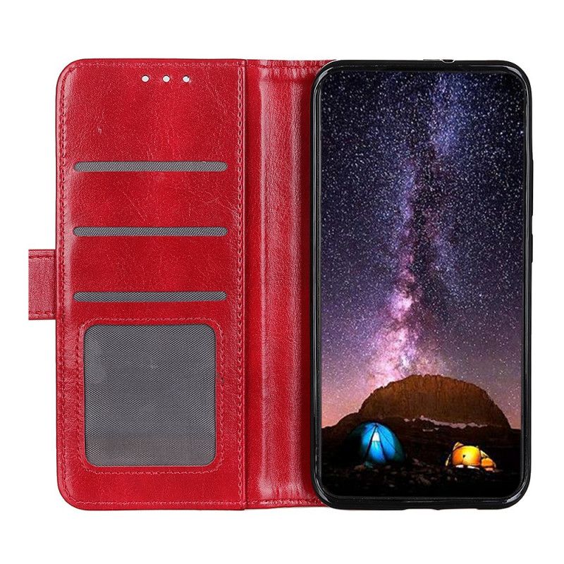 Etui Folio Samsung Galaxy A72 4G / A72 5G Czerwony Czarny Zamrożona Finezja Etui Ochronne