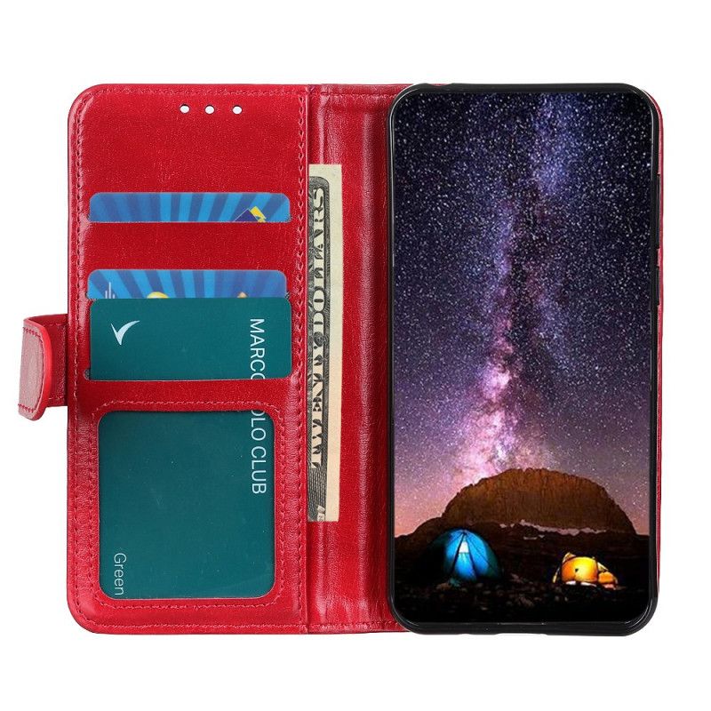 Etui Folio Samsung Galaxy A72 4G / A72 5G Czerwony Czarny Zamrożona Finezja Etui Ochronne