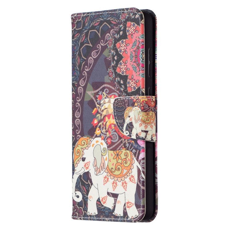 Etui Folio Samsung Galaxy A72 4G / A72 5G Etniczna Mandala Słonia Etui Ochronne