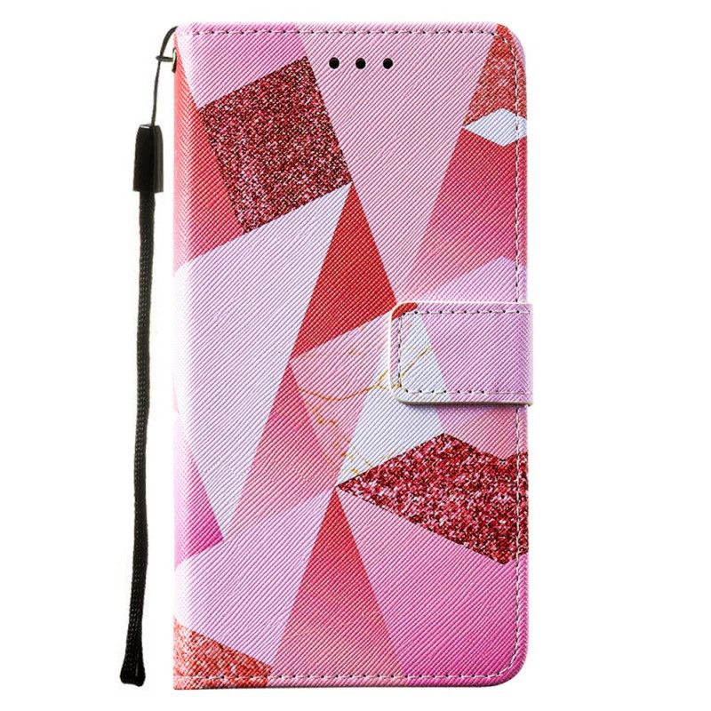 Etui Folio Samsung Galaxy A72 4G / A72 5G Różowa Grafika Etui Ochronne