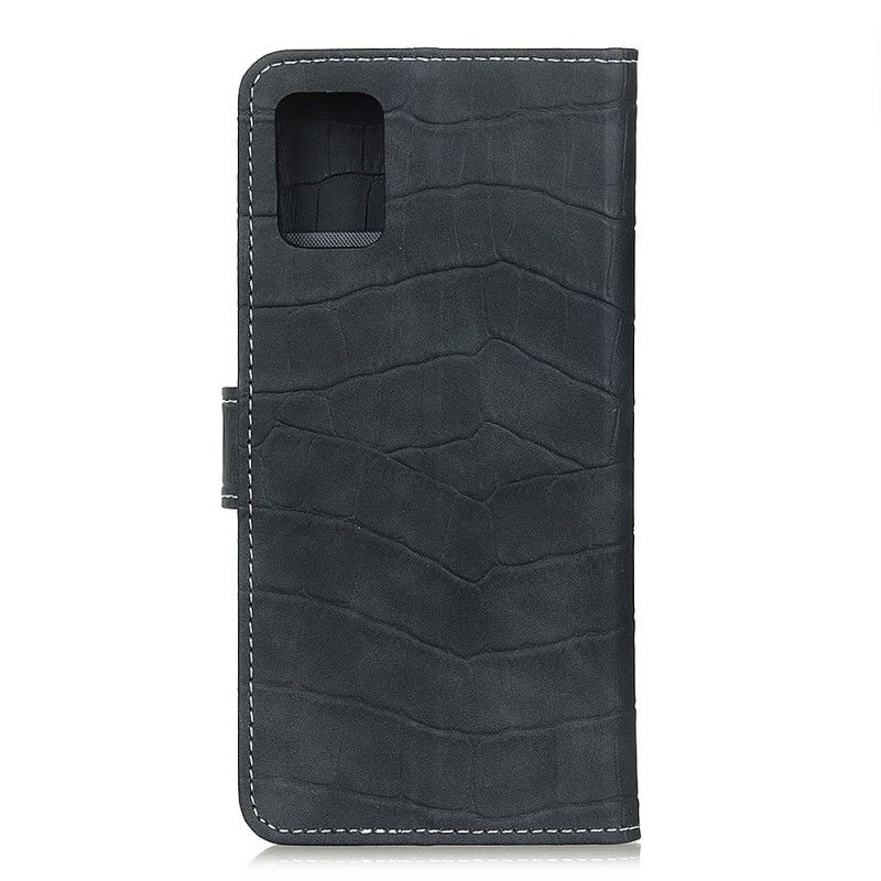 Etui Folio Samsung Galaxy A72 4G / A72 5G Zielony Czarny Moc Krokodyla Etui Ochronne