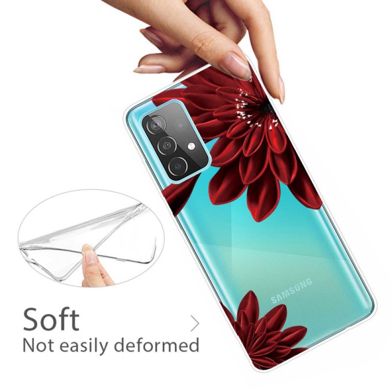 Etui Samsung Galaxy A72 4G / A72 5G Dzikie Kwiaty