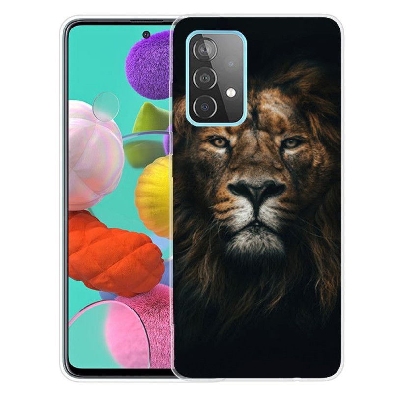 Etui Samsung Galaxy A72 4G / A72 5G Fioletowy Czarny Wspaniały Kot Etui Ochronne