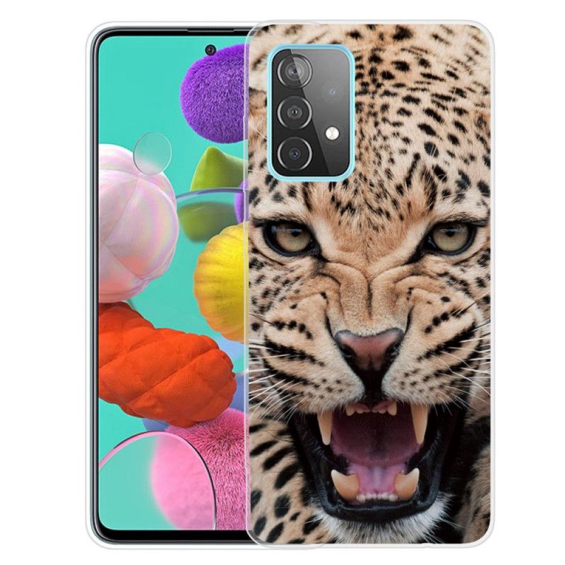 Etui Samsung Galaxy A72 4G / A72 5G Fioletowy Czarny Wspaniały Kot Etui Ochronne