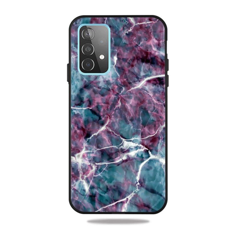 Etui Samsung Galaxy A72 4G / A72 5G Fioletowy Marmur