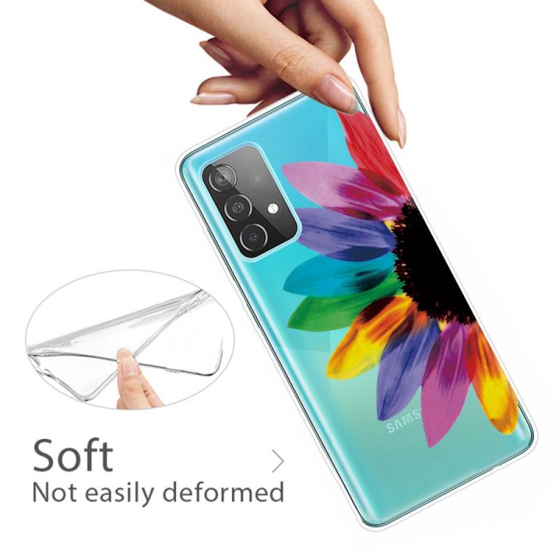 Etui Samsung Galaxy A72 4G / A72 5G Kolorowy Kwiat