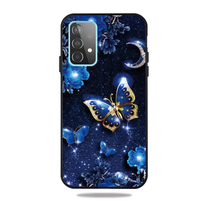 Etui Samsung Galaxy A72 4G / A72 5G Motyl W Nocy Etui Ochronne