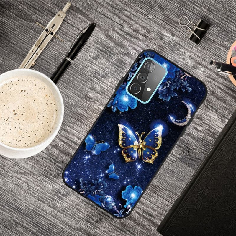 Etui Samsung Galaxy A72 4G / A72 5G Motyl W Nocy Etui Ochronne