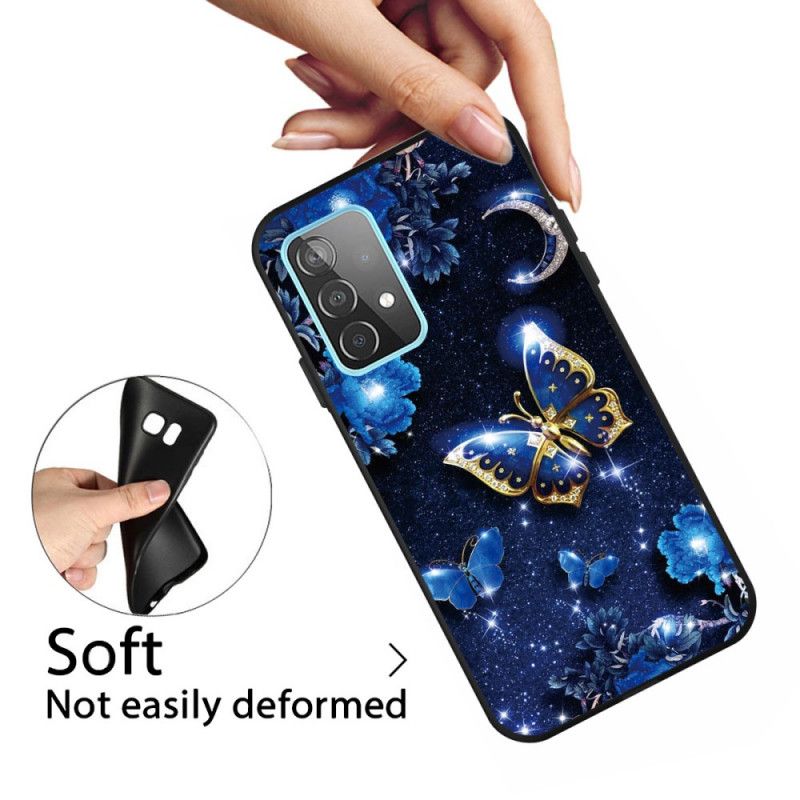 Etui Samsung Galaxy A72 4G / A72 5G Motyl W Nocy Etui Ochronne