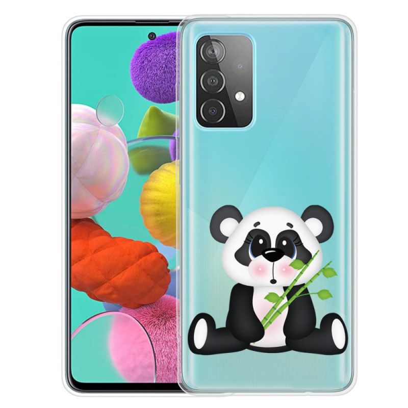 Etui Samsung Galaxy A72 4G / A72 5G Przezroczysta Smutna Panda Etui Ochronne