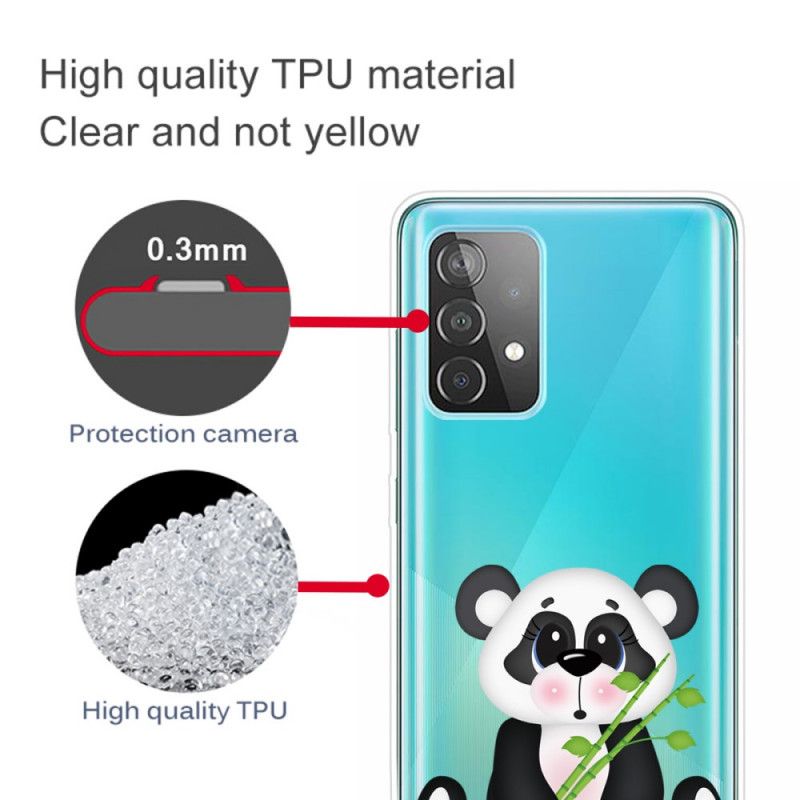 Etui Samsung Galaxy A72 4G / A72 5G Przezroczysta Smutna Panda Etui Ochronne