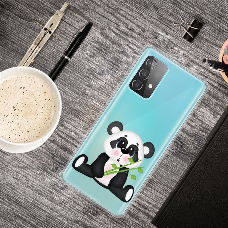 Etui Samsung Galaxy A72 4G / A72 5G Przezroczysta Smutna Panda Etui Ochronne