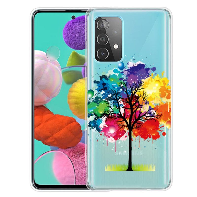 Etui Samsung Galaxy A72 4G / A72 5G Przezroczyste Drzewo Akwarelowe