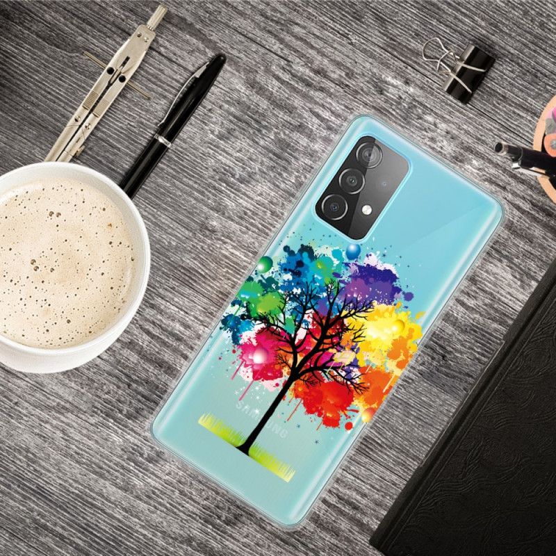 Etui Samsung Galaxy A72 4G / A72 5G Przezroczyste Drzewo Akwarelowe