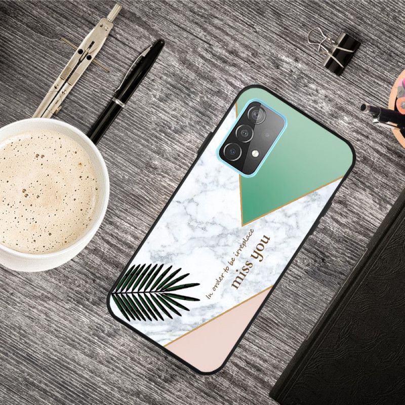 Etui Samsung Galaxy A72 4G / A72 5G Różowy Biały Stylizowany Marmur Etui Ochronne