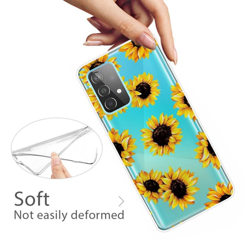 Etui Samsung Galaxy A72 4G / A72 5G Słoneczniki