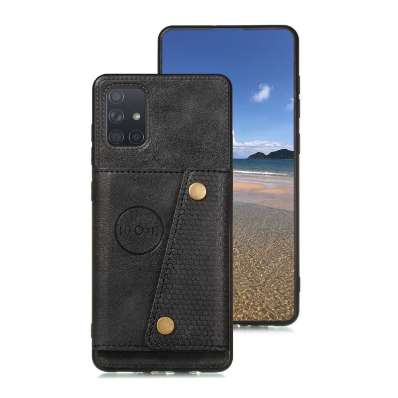 Etui Samsung Galaxy A72 4G / A72 5G Szary Czarny Zatrzaskowy Portfel