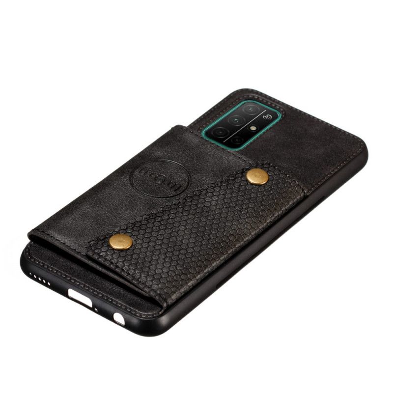 Etui Samsung Galaxy A72 4G / A72 5G Szary Czarny Zatrzaskowy Portfel