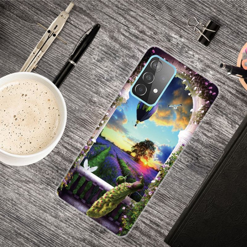 Etui Samsung Galaxy A72 4G / A72 5G Wąż Do Balonu Na Gorące Powietrze Etui Ochronne