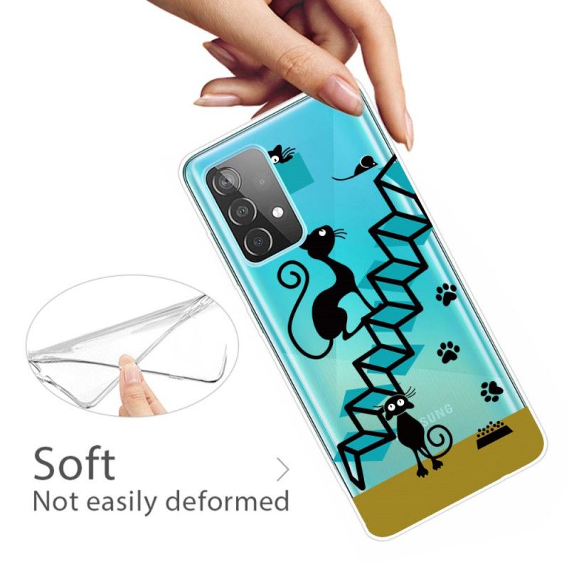 Etui Samsung Galaxy A72 4G / A72 5G Zabawny Kot Etui Ochronne