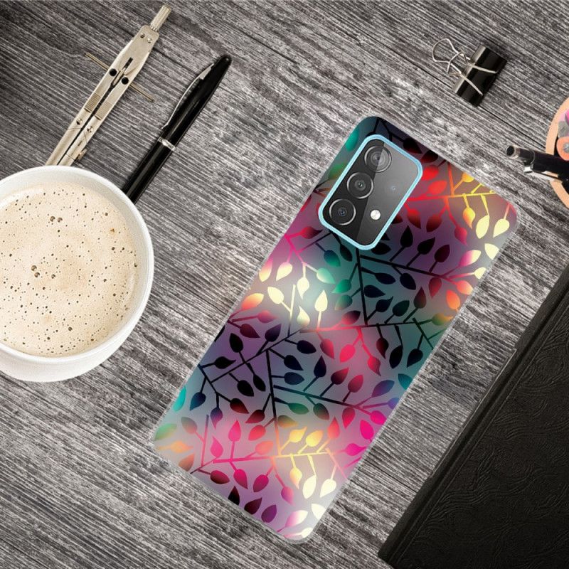 Etui Samsung Galaxy A72 4G / A72 5G Zielony Czerwony Arkusze