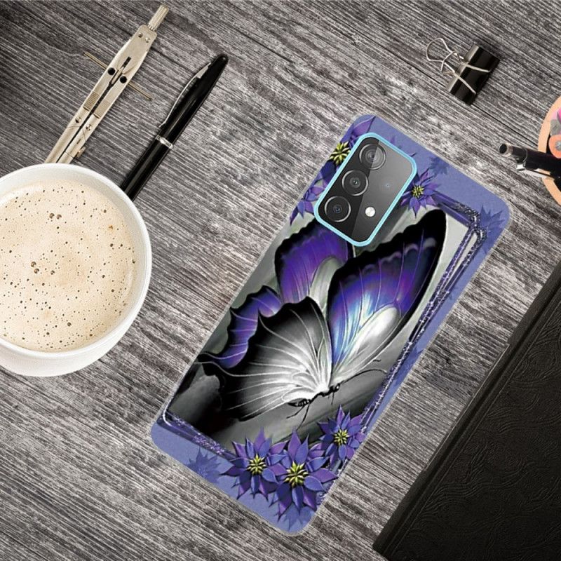 Futerały Samsung Galaxy A72 4G / A72 5G Etui na Telefon Motyl Królewski