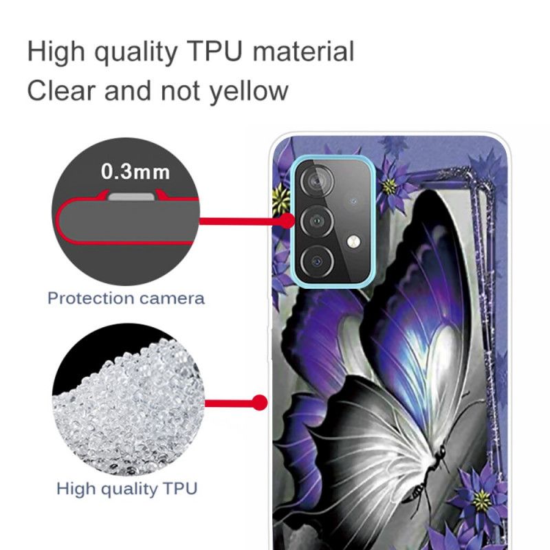 Futerały Samsung Galaxy A72 4G / A72 5G Etui na Telefon Motyl Królewski