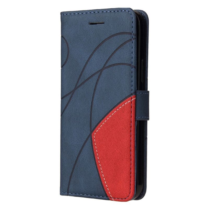 Etui Folio Do Xiaomi 14 Pro Dwukolorowe Faliste Linie