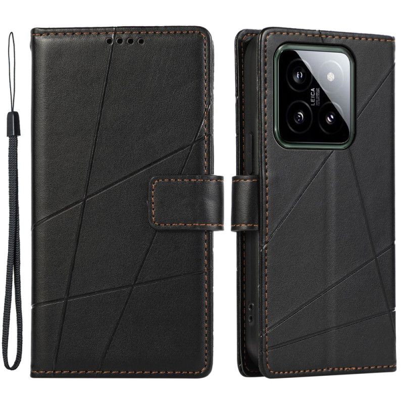 Etui Folio Do Xiaomi 14 Pro Linie Z Paskiem