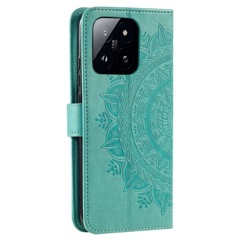 Etui Folio Do Xiaomi 14 Pro Mandala Słońce Z Paskiem