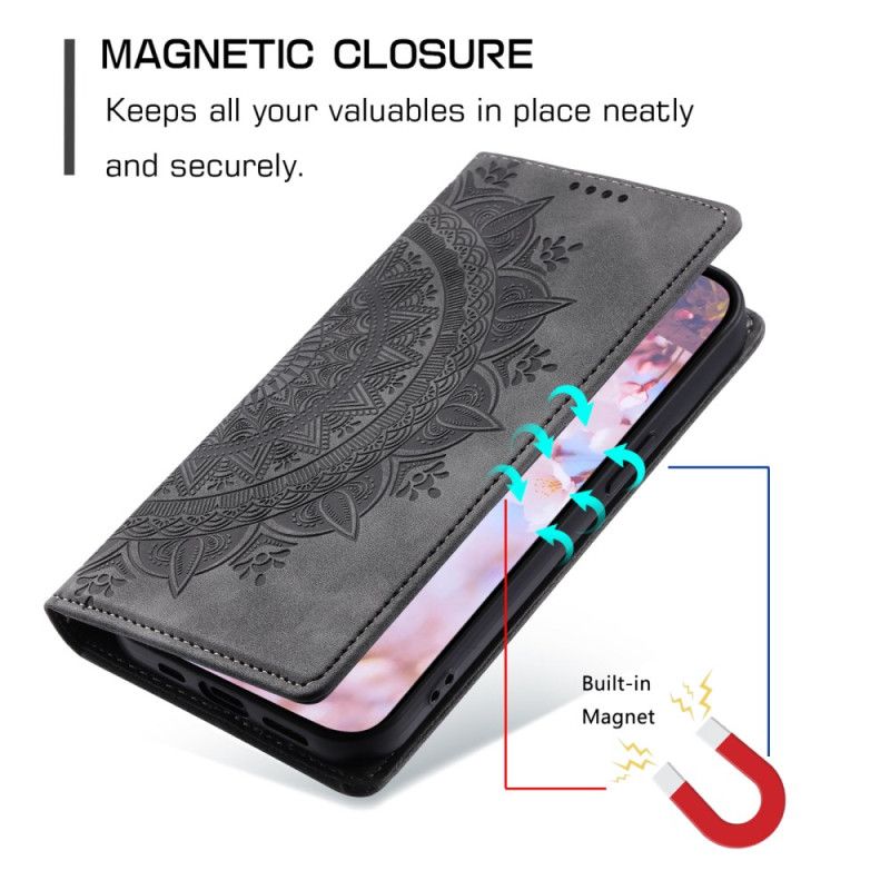 Etui Folio Xiaomi 14 Pro Efekt Zamszu Mandali