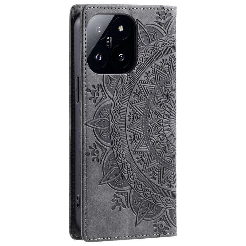 Etui Folio Xiaomi 14 Pro Efekt Zamszu Mandali