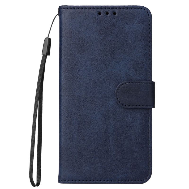 Etui Folio Xiaomi 14 Pro Tekstura Łydki Z Paskami Etui Ochronne