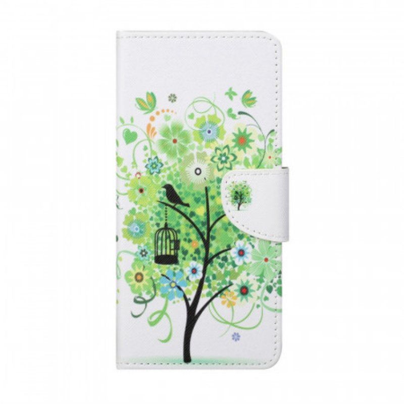 Etui Folio do Samsung Galaxy M53 5G Zielone Liście