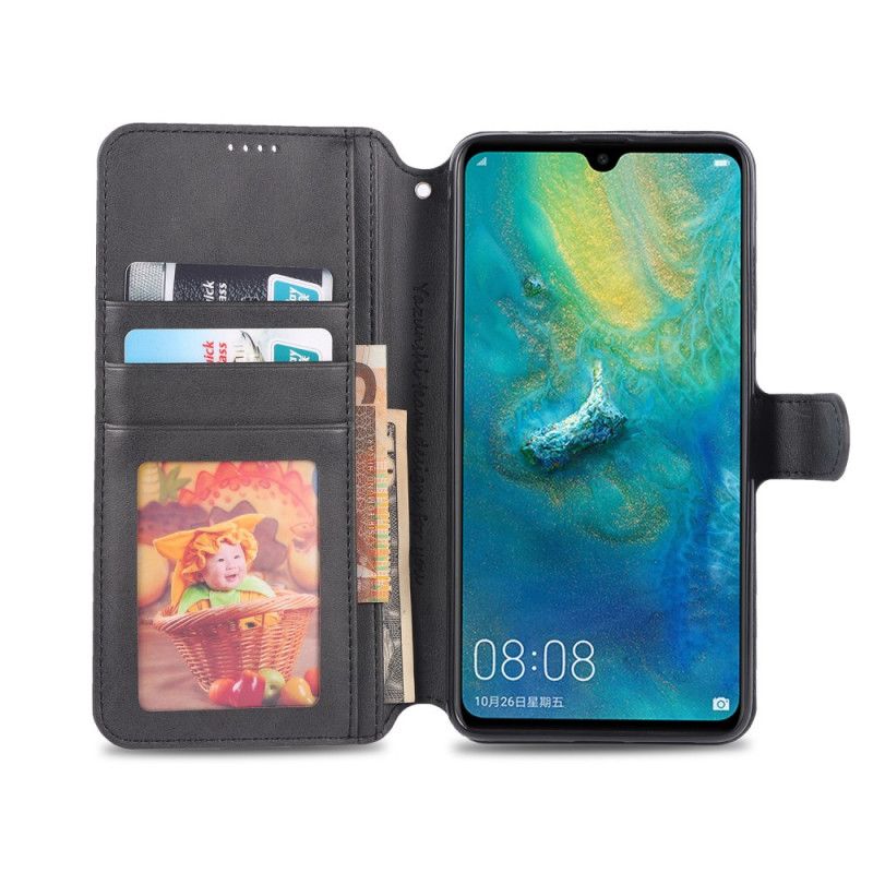 Etui Folio Huawei Mate 20 Szary Czarny Azns Z Efektem Skóry Etui Ochronne