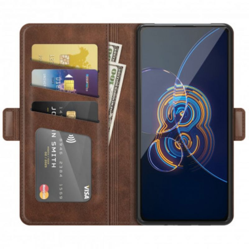 Etui Folio Do Asus Zenfone 8 Flip Klasyczna Podwójna Klapa